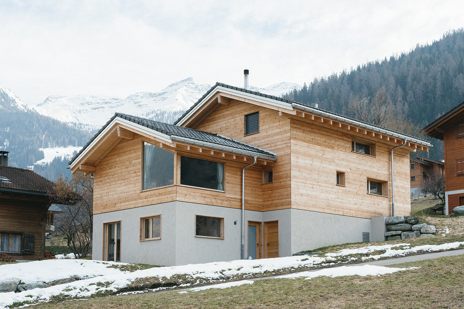 construction villa familiale Bruson Valais