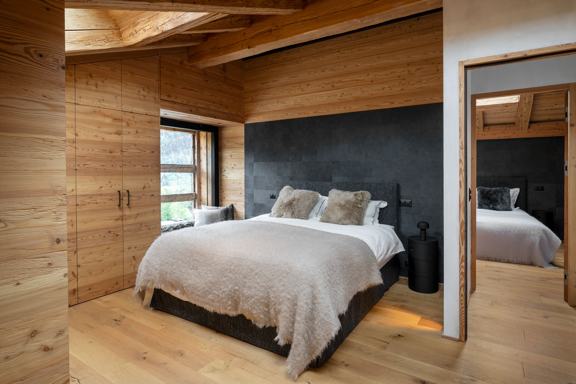 Vue chambres Chalet Bruson Valais